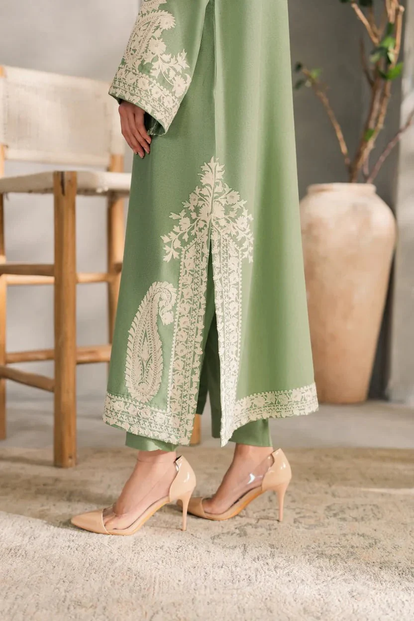 Aafreen Embroidered 3 Piece Luxury Lawn & Chiffon Emb. Dupata WC1293 - Image 5