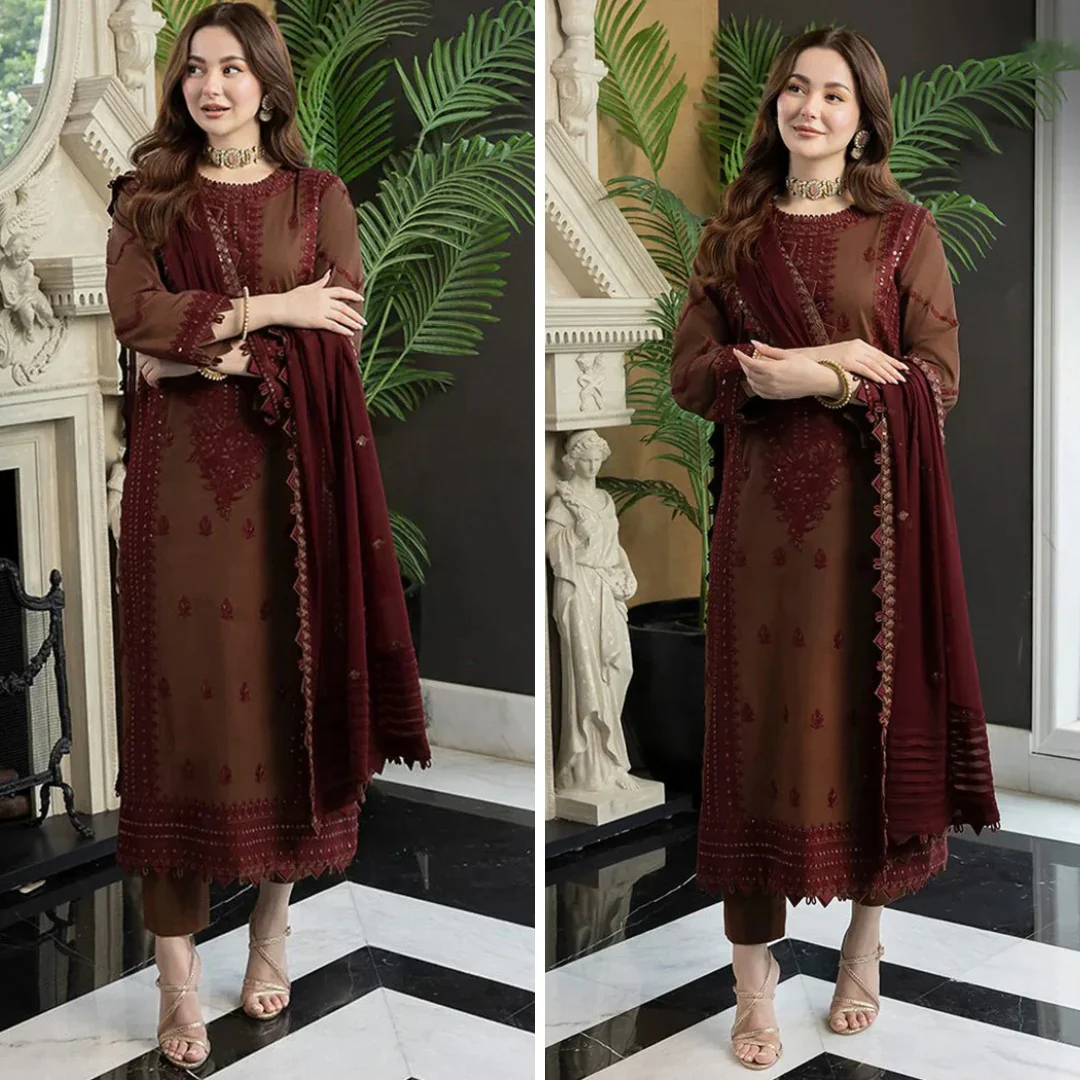 Asim Jofa Summer 3 Piece Lawn Embroidered Dress WC976