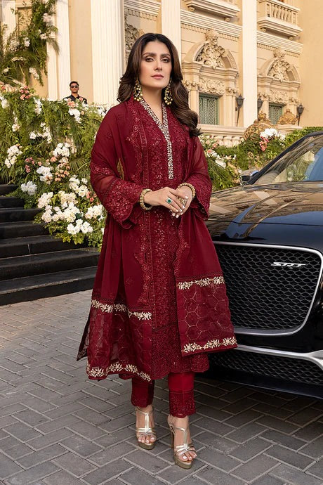 Azure Embroidered Lawn Dress & Heavy Embroidered Chiffon Dupatta 3PC WC733 - Image 5