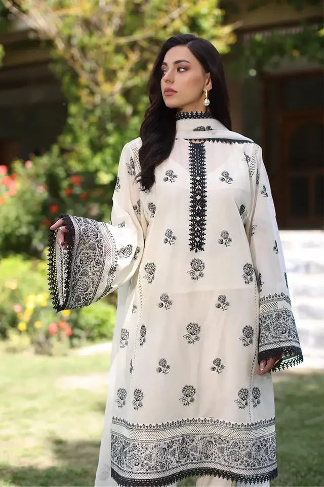 Bareeze 3 Piece Lawn Embroidered Suit  WC1044 - Image 2