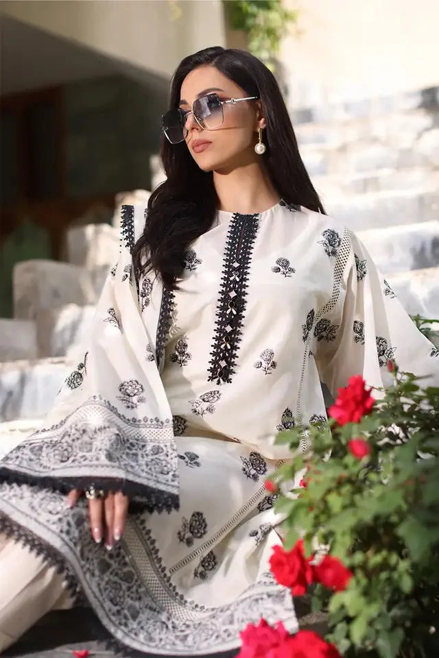 Bareeze 3 Piece Lawn Embroidered Suit  WC1044 - Image 4