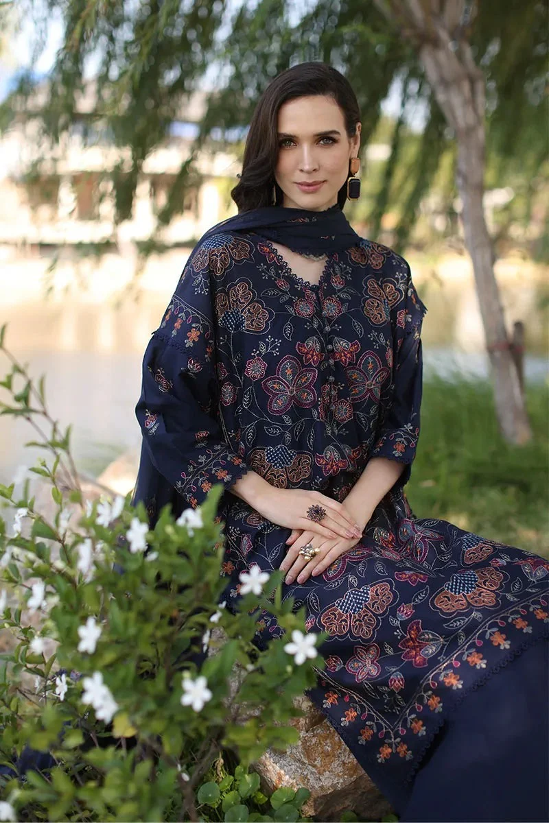 Bareeze Embroidered 3 Piece lawn dress with embroidered chiffon dupatta WC843 - Image 3