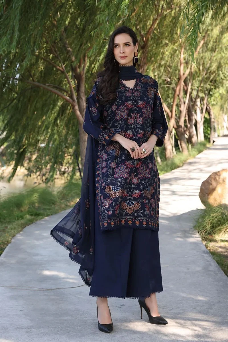 Bareeze Embroidered 3 Piece lawn dress with embroidered chiffon dupatta WC843 - Image 4