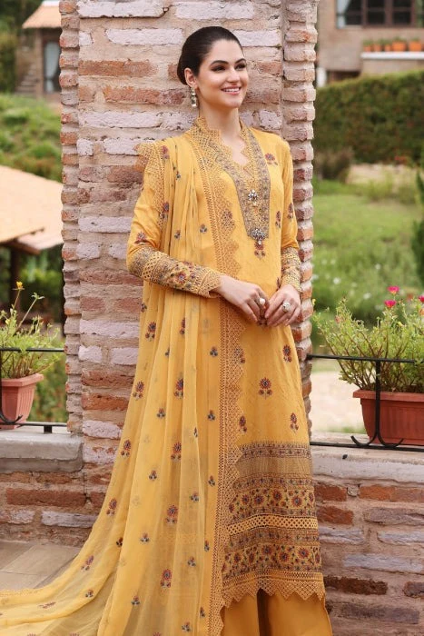 Bareeze Embroidered Lawn Dress & Chiffon Duppata 3PC WC289 - Image 3