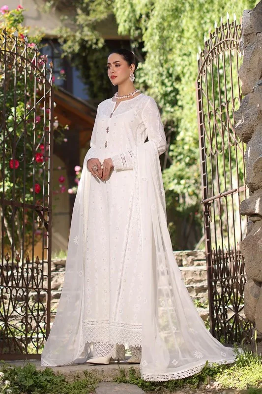 Bareeze Embroidered Summer 3 Piece lawn dress with embroidered chiffon dupatta WC842 - Image 2