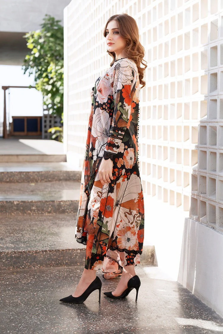 Baroque Winter 3 Piece Dhanak all over Printed Dress WC1219 - Image 3