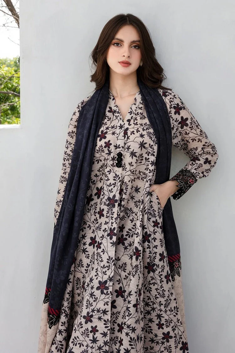 Baroque Winter 3 Piece Dhanak all over Printed dress WC1218 - Image 3