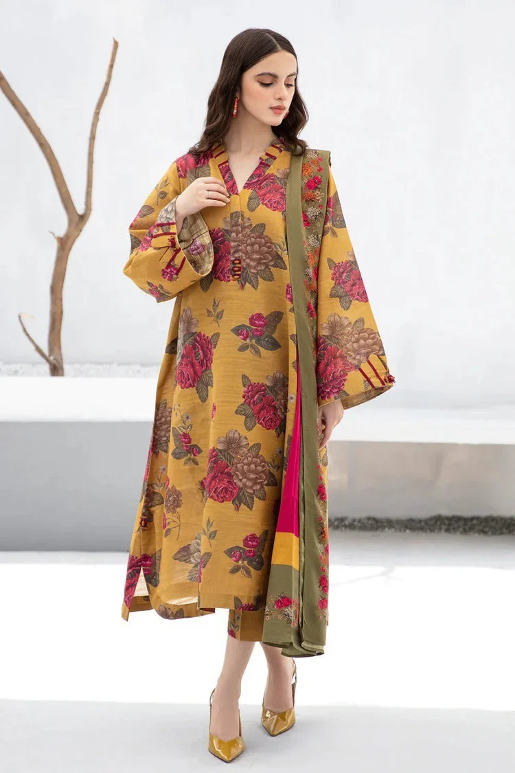 Baroque Winter 3 Piece Dhanak all over Printed Suit WC1220 - Image 2