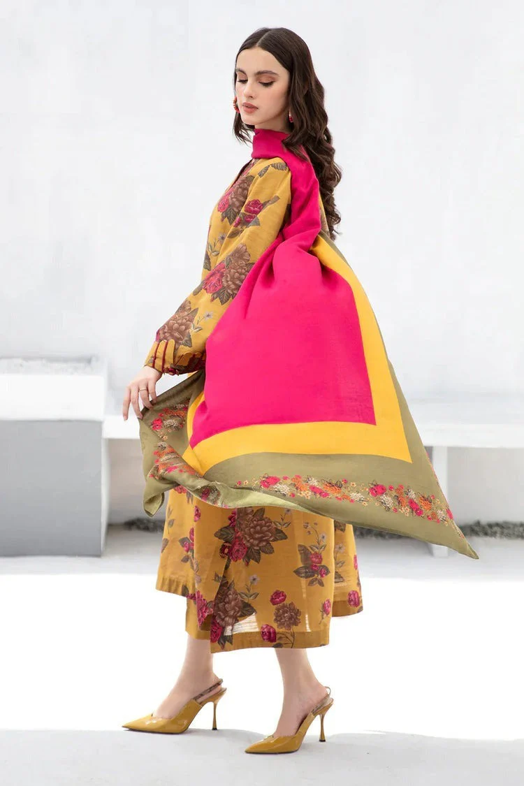 Baroque Winter 3 Piece Dhanak all over Printed Suit WC1220 - Image 3