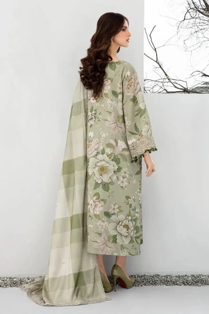 Baroque Winter 3 Piece Printed Soft Karandi Suit WC942 - Image 4