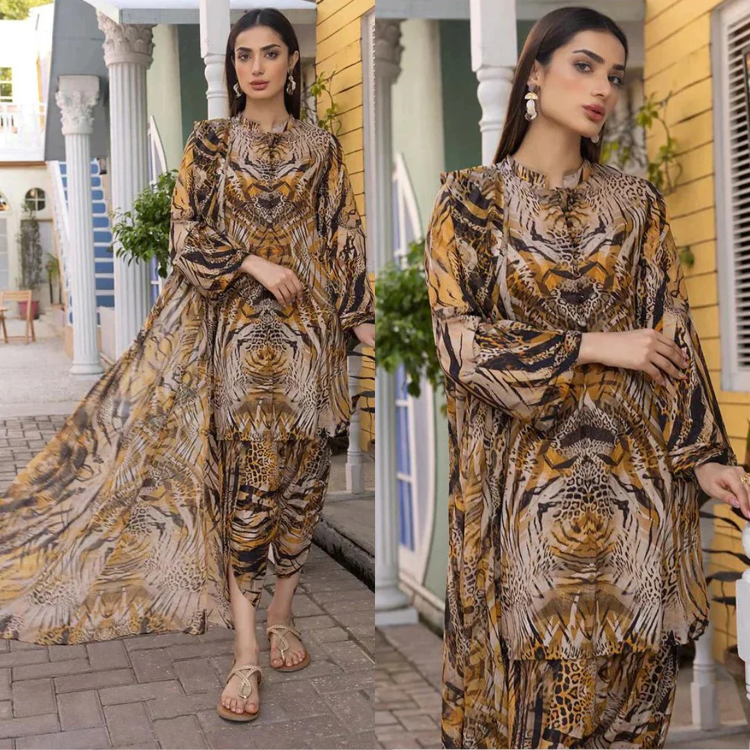 Charizma 3 Piece Digital Printed Lawn dress WC285