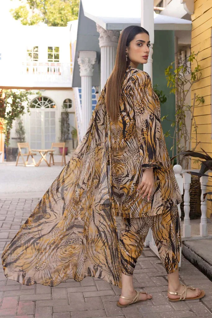 Charizma 3 Piece Digital Printed Lawn dress WC285 - Image 3
