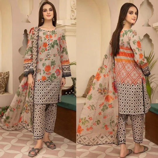 Charizma 3 Piece Digital Printed Lawn Dress with Munar Dupata WC700