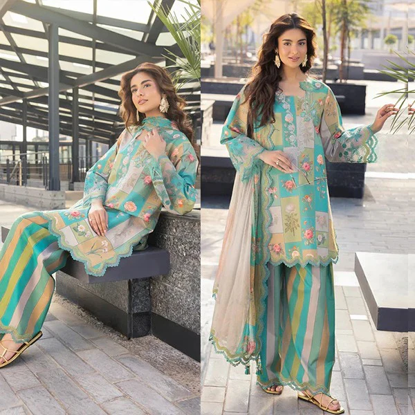 Charizma Printed Lawn 3 Piece Suit with Munar Dupatta WC1331