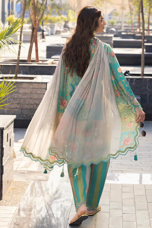 Charizma Printed Lawn 3 Piece Suit with Munar Dupatta WC1331 - Image 4