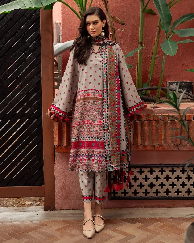 Charizma Winter 3 Piece Dhanak all over Printed dress WC1213 - Image 2