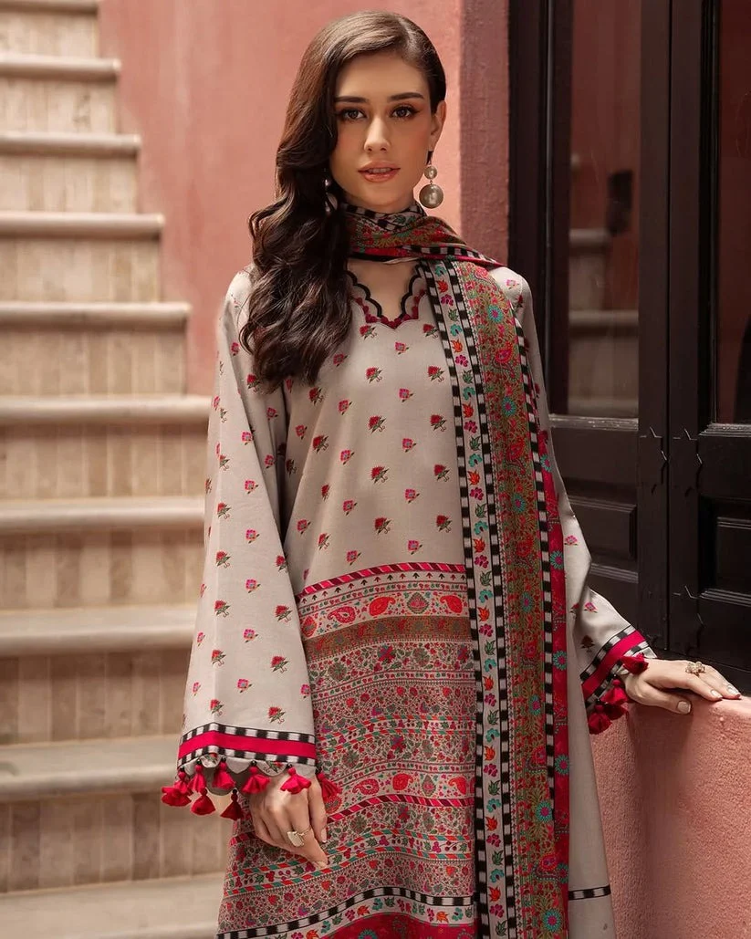 Charizma Winter 3 Piece Dhanak all over Printed dress WC1213 - Image 3