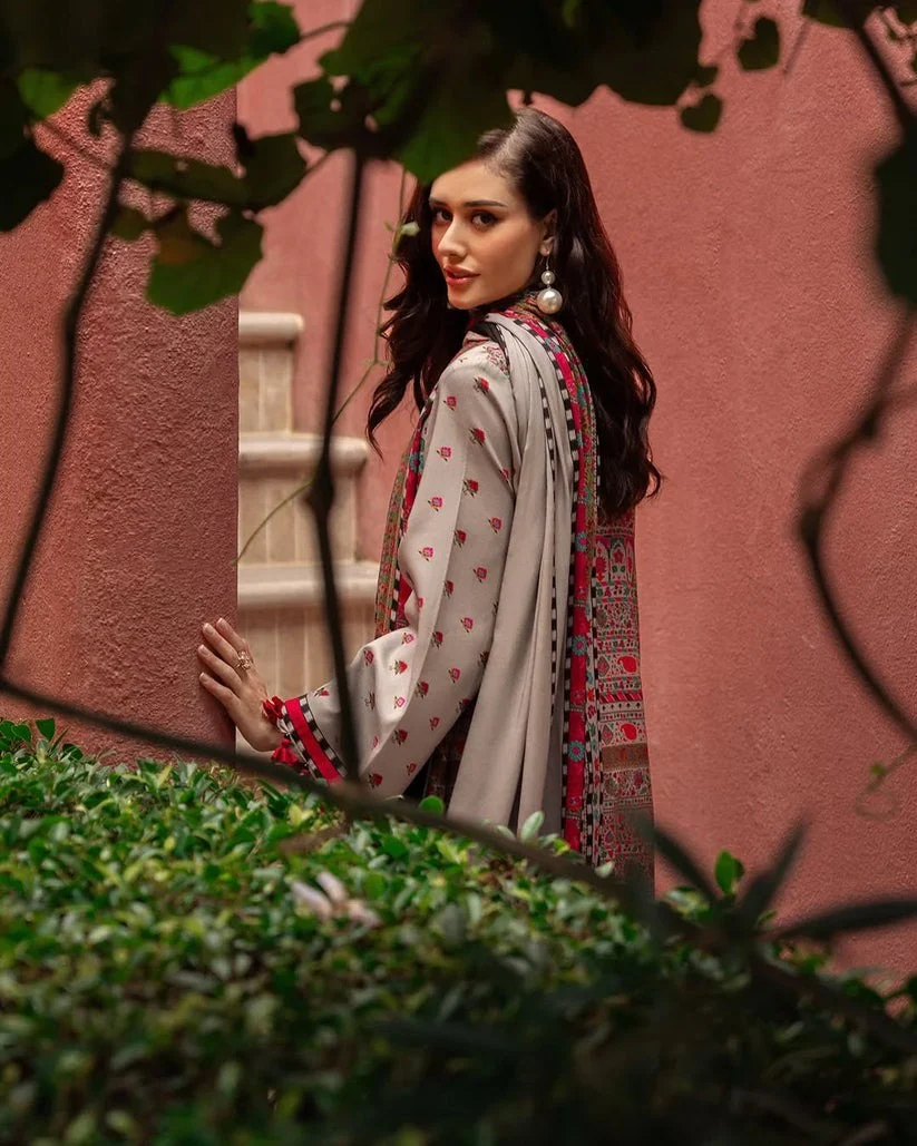 Charizma Winter 3 Piece Dhanak all over Printed dress WC1213 - Image 4