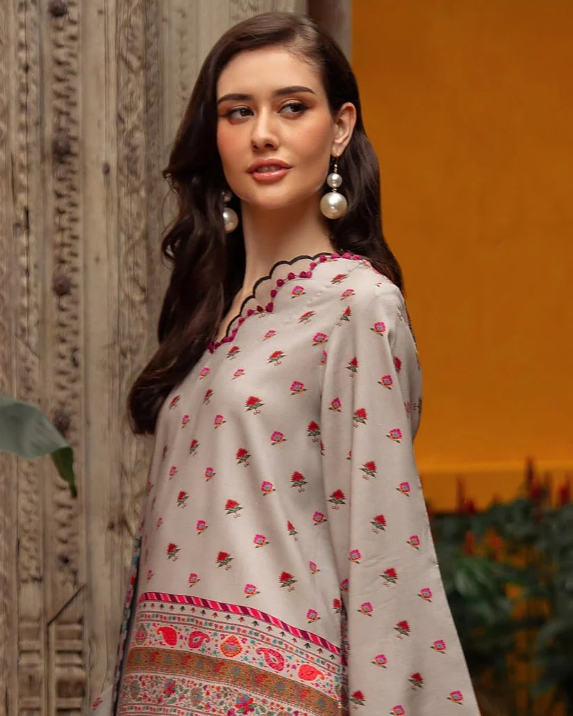 Charizma Winter 3 Piece Dhanak all over Printed dress WC1213 - Image 5