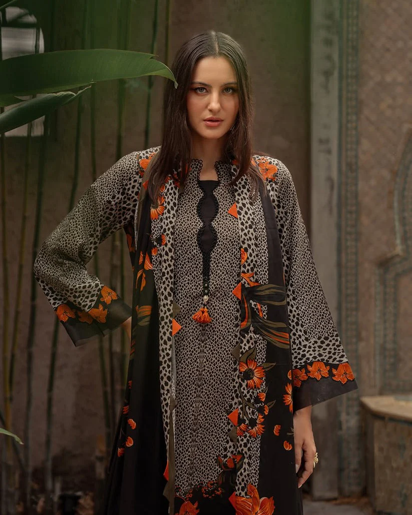 Charizma Winter 3 Piece Dhanak all over Printed Suit WC1215 - Image 3