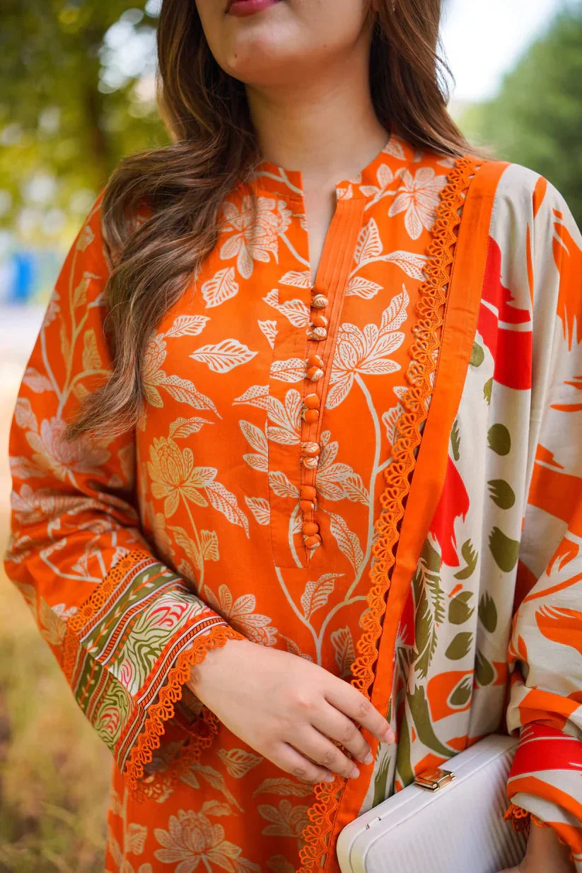 Chrizma 3 Piece Karandi Digital Printed Dress and Karandi Dupata WC1231 - Image 2