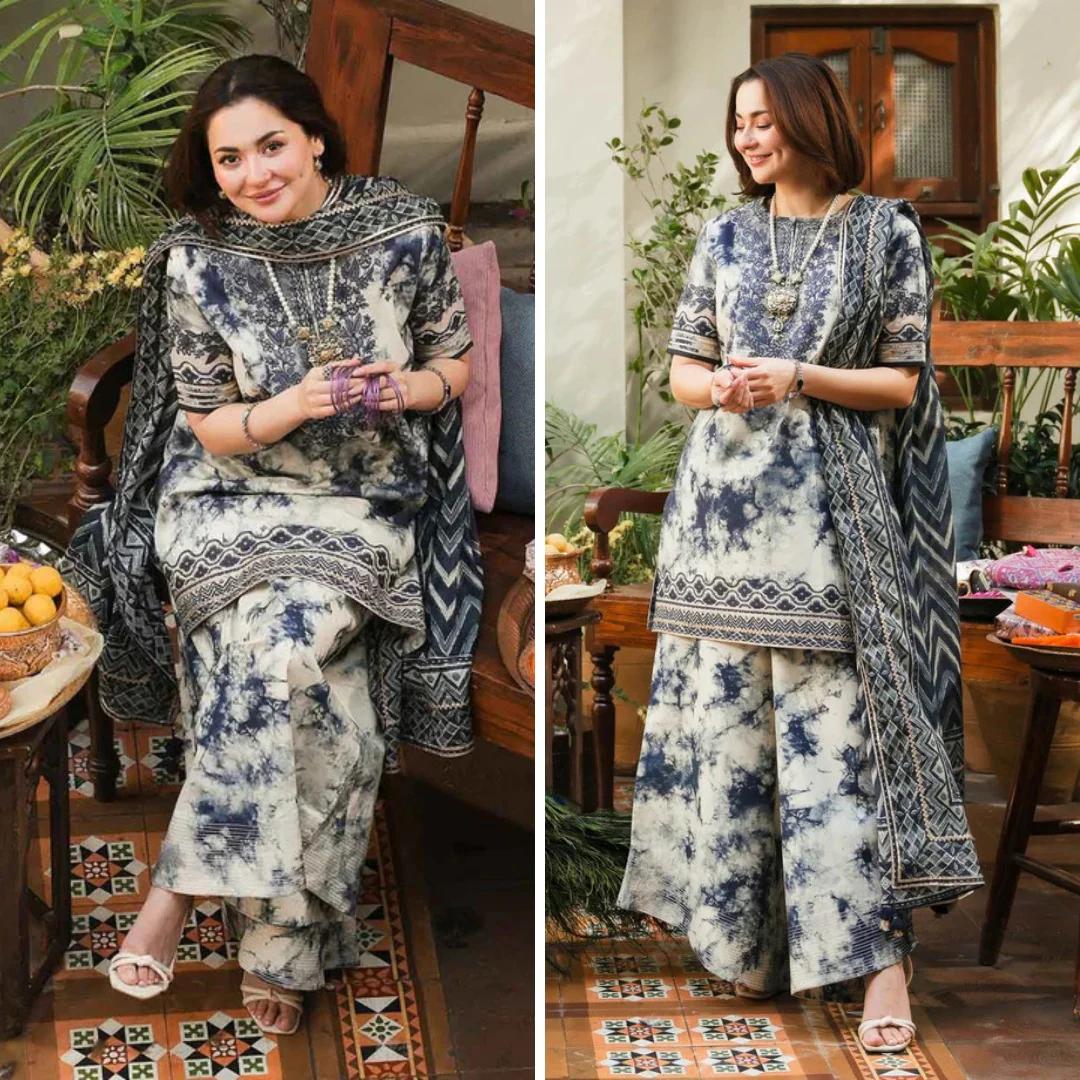 WC1069-Faiza Saqlain Printed 3 Piece Lawn Dress