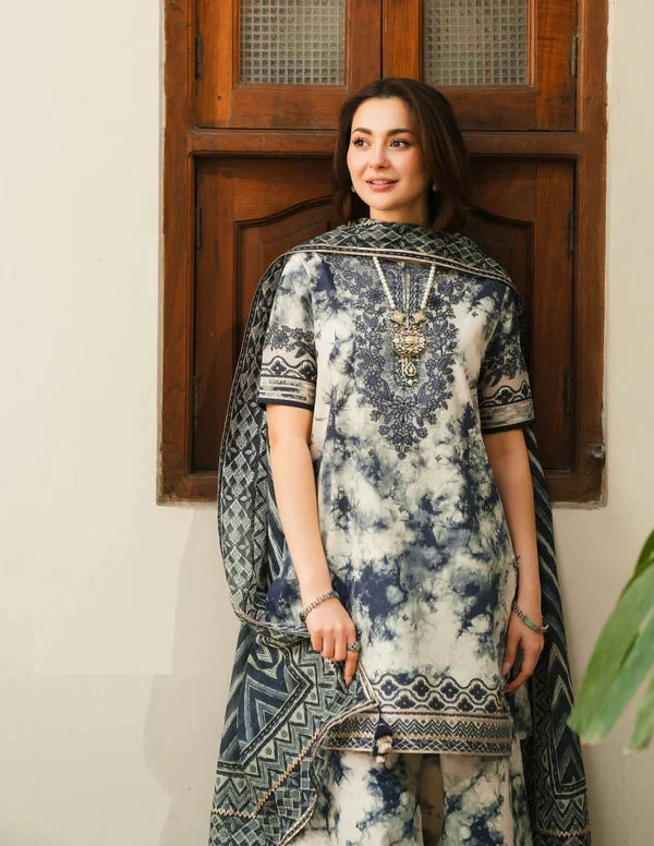 WC1069-Faiza Saqlain Printed 3 Piece Lawn Dress - Image 3
