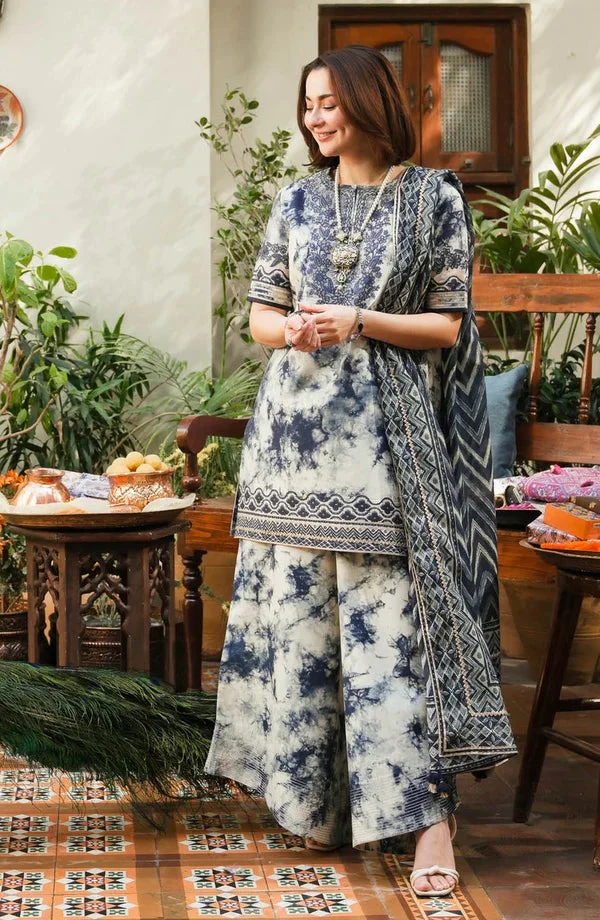 WC1069-Faiza Saqlain Printed 3 Piece Lawn Dress - Image 4