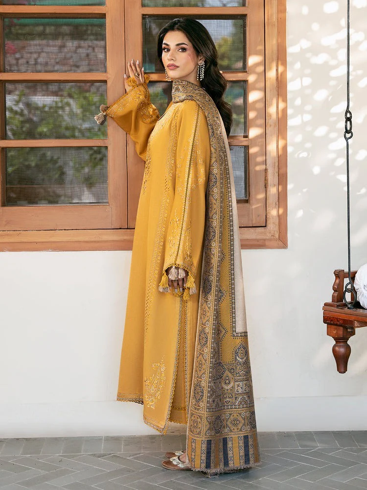 IZEL Unstitched 3 Piece Embroidered Dress with Printed Chiffon Dupata WC1280 - Image 2