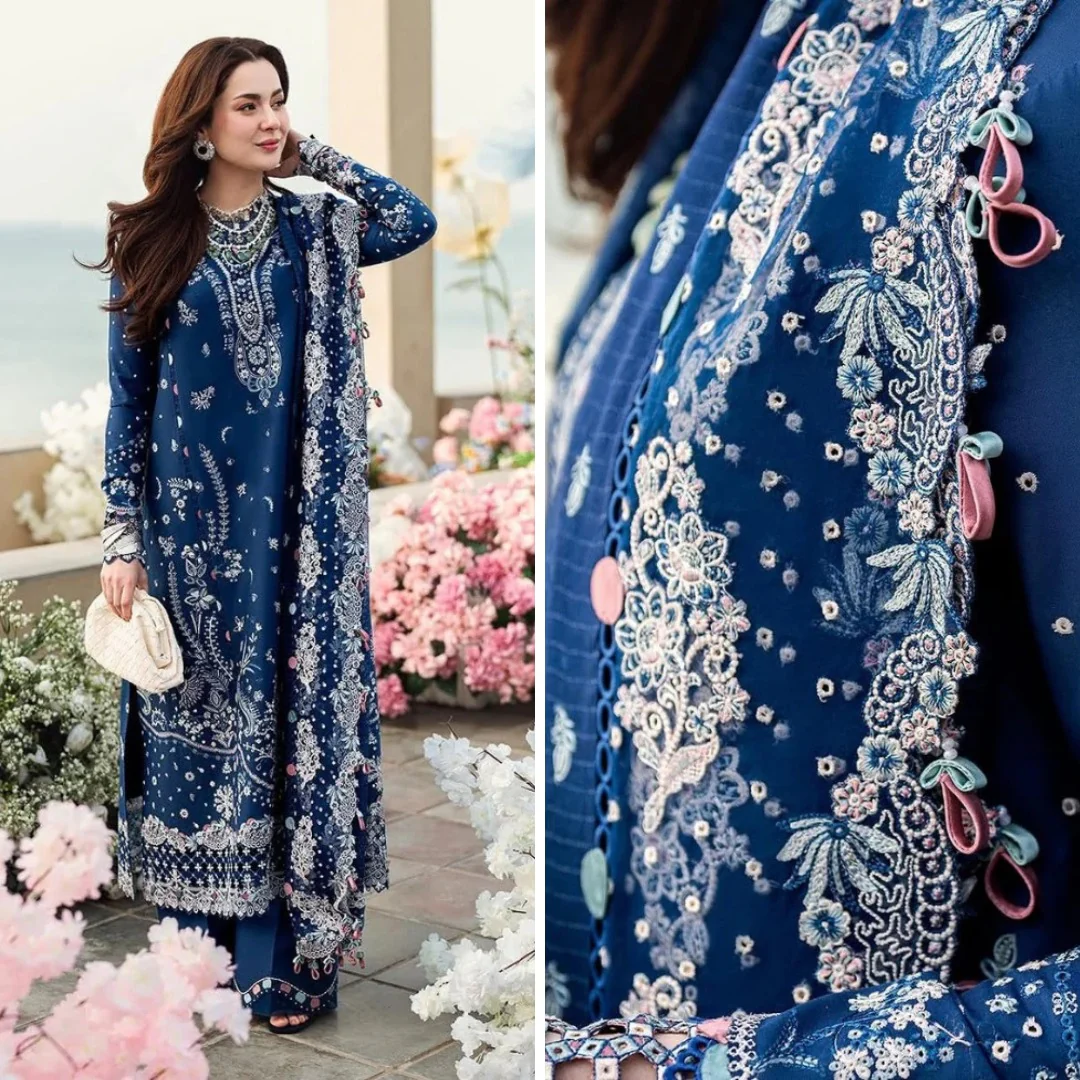 Jade 3 Piece Lawn Chickenkari Embroidered Dress Chiffon Dupata WC1055