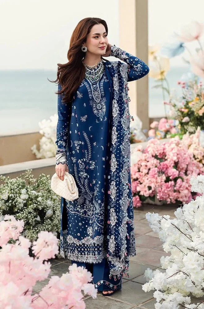 Jade 3 Piece Lawn Chickenkari Embroidered Dress Chiffon Dupata WC1055 - Image 3