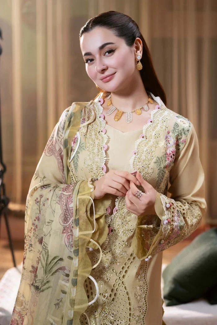 Jade Skin 3 Piece Lawn Chicken Kari Embroidered Shirt with Chiffon Printed Dupata WC1304 - Image 4