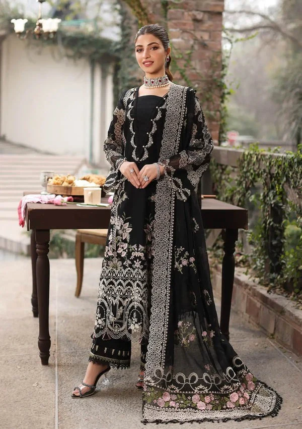 KAHF 3 Piece Embroidered Lawn Shirt with Emb Chiffon Dupatta WC1296 - Image 3