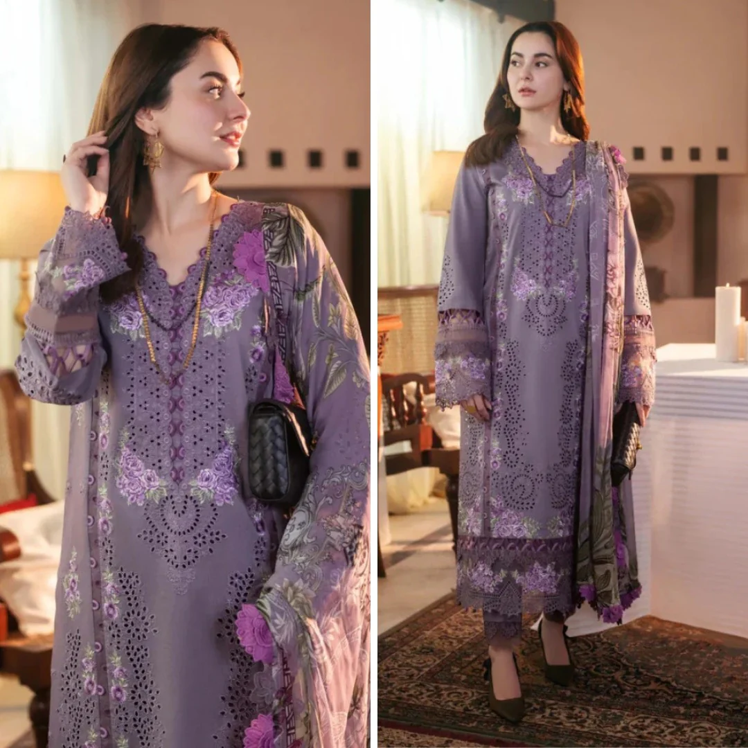 Kayseria 3 Piece Lawn Chicken Kari Embroidered Suit WC1039