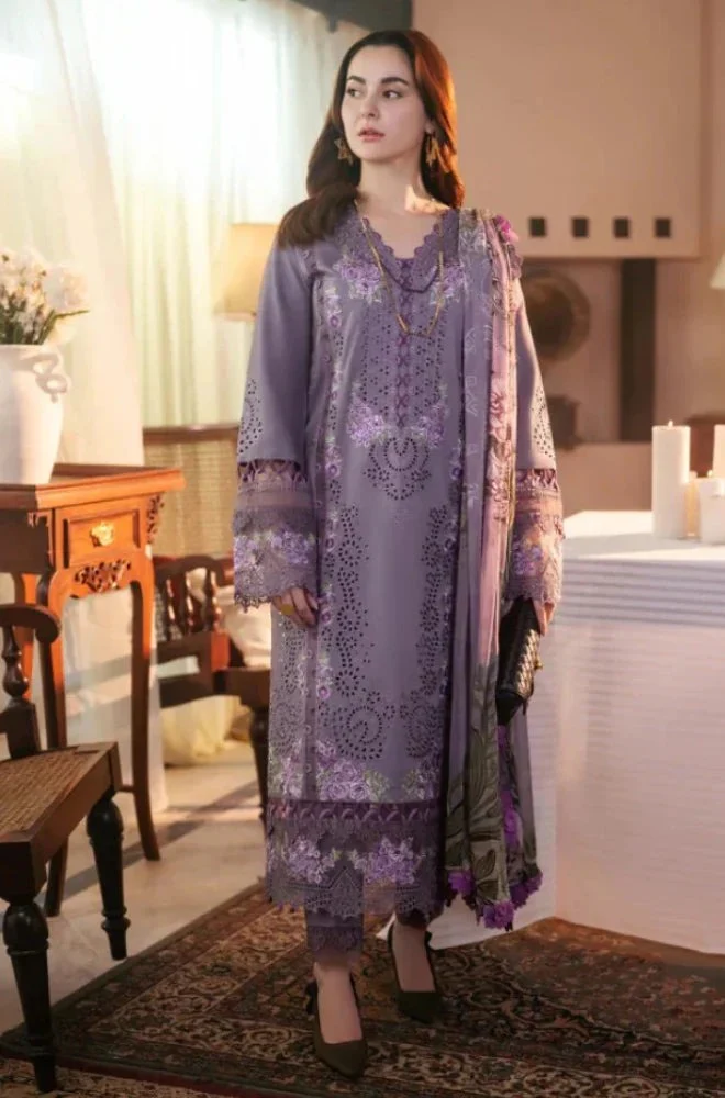 Kayseria 3 Piece Lawn Chicken Kari Embroidered Suit WC1039 - Image 3