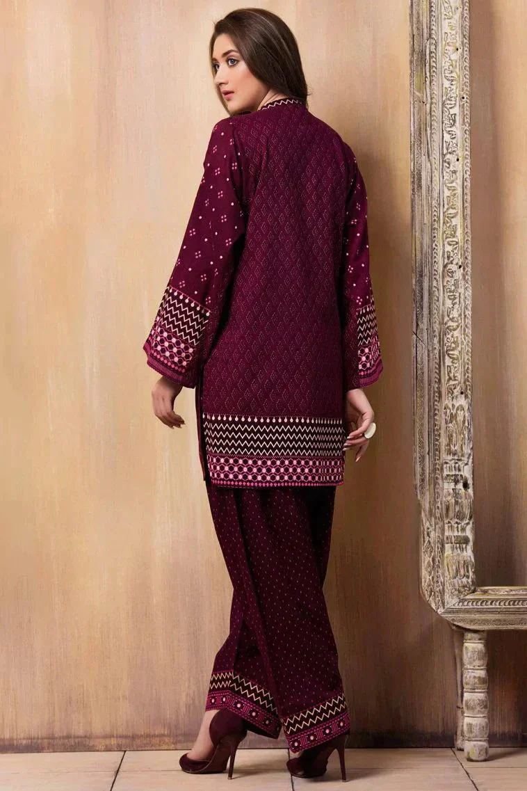 Laj Wanti 2 Piece Embroidered Lawn Dress Fully Embroidered trouser & Patches WC015 - Image 3