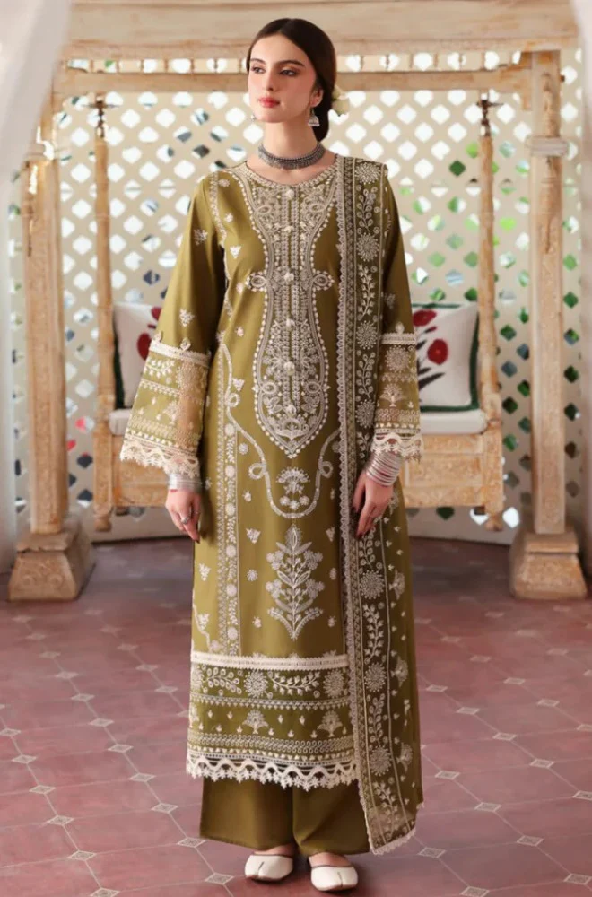 Mahnoor 3 Piece Lawn Embroidered with Sequence Dress WC1281 - Image 2