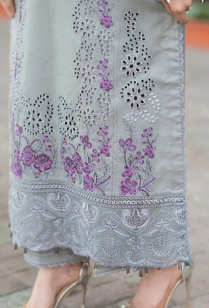 Mushq Winter 3 Piece Dhanak ChickenKari Embroidered Dress with Chiffon Emb Duppata WC1126 - Image 5