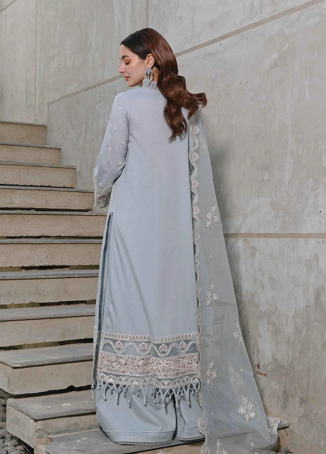 Qalamkar 3 Peice Lawn Embroidered Suit WC1037 - Image 2