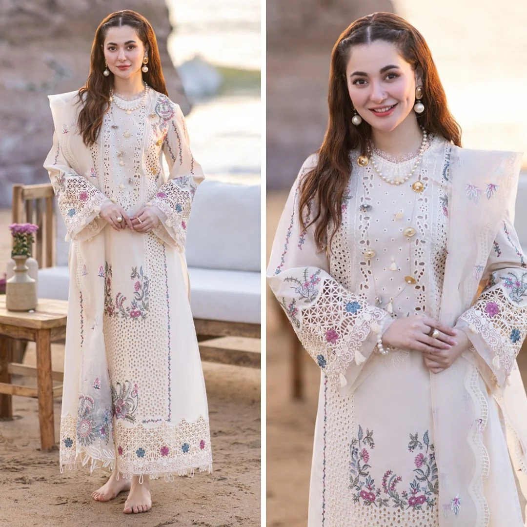 Qalamkar 3 Piece Chickenkari Embroidered Lawn Suit Organza Dupata WC997