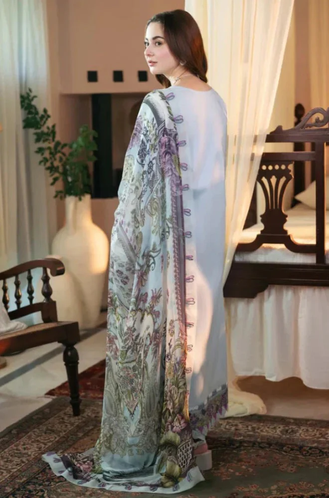Qalamkar 3 Piece Lawn Chicken Kari Embroidered Suit WC1040 - Image 2