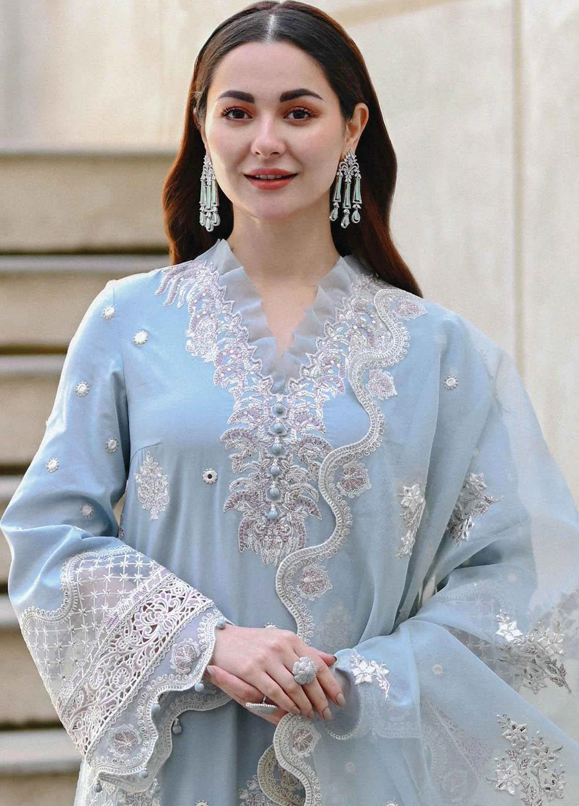 Qalamkar Unstitched 3 Piece Lawn Embroidered dress WC1037 - Image 3