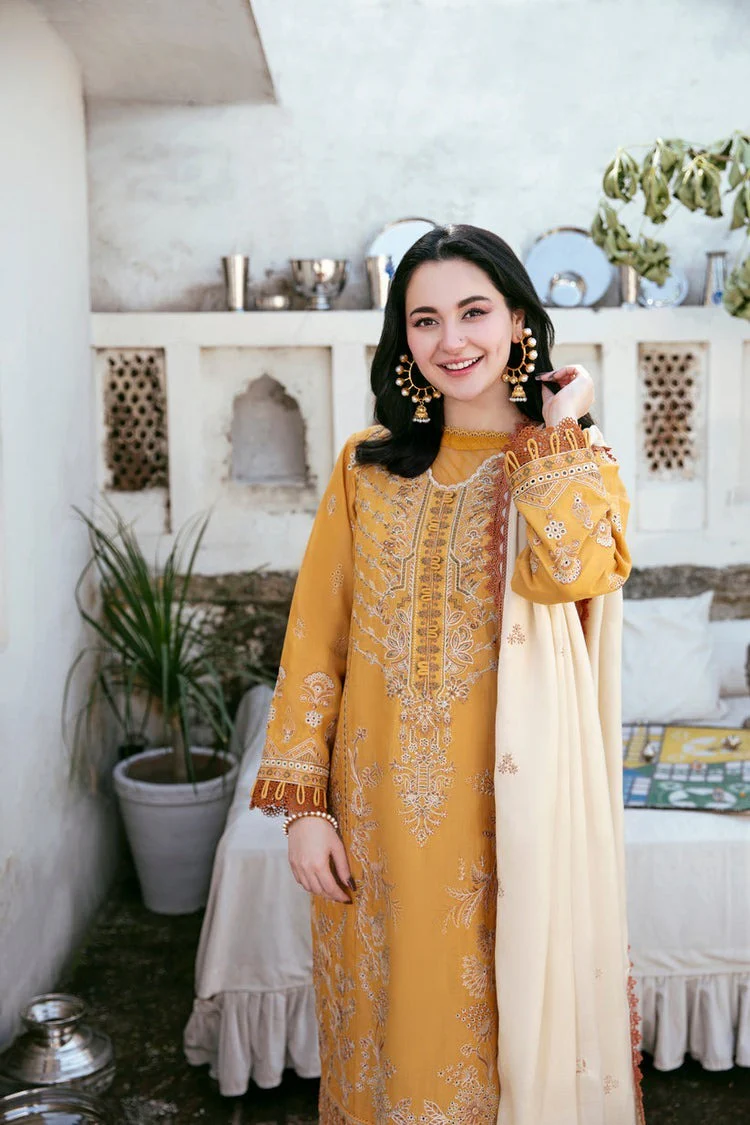 Sapphire 3 Piece Dhanak Embroidered Shirt With Dhanak Embroidered Shawll WC1124 - Image 3
