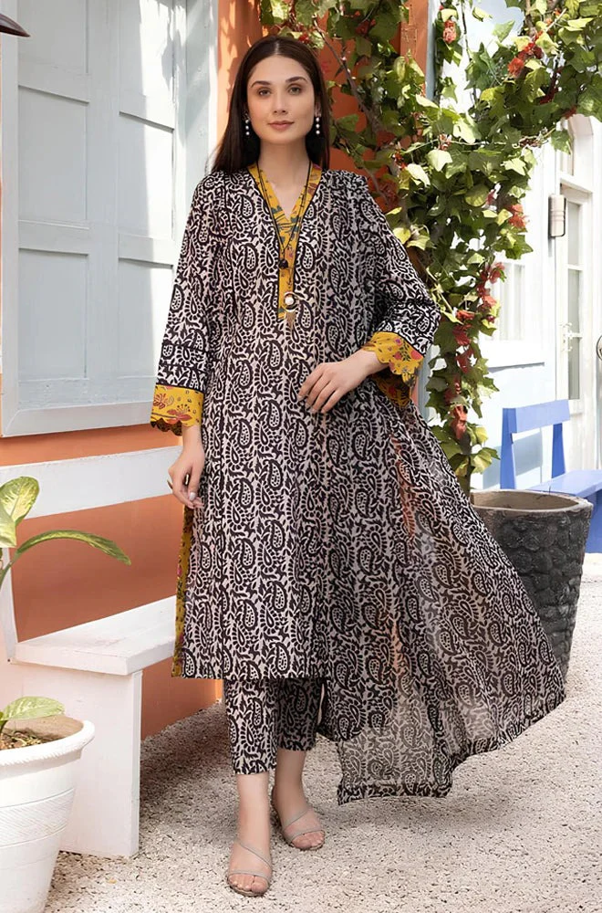 Sapphire 3 Piece Digital Printed Airjet Lawn Suit WC278 - Image 2