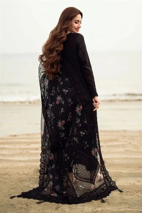 Sapphire 3 Piece Embroidered Lawn ChickenKari dress with Chiffon Dupata WC1041 - Image 2