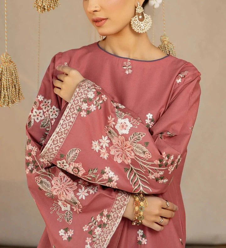 Sapphire Embroidered Dhanak dress 2 Piece WC865 - Image 3