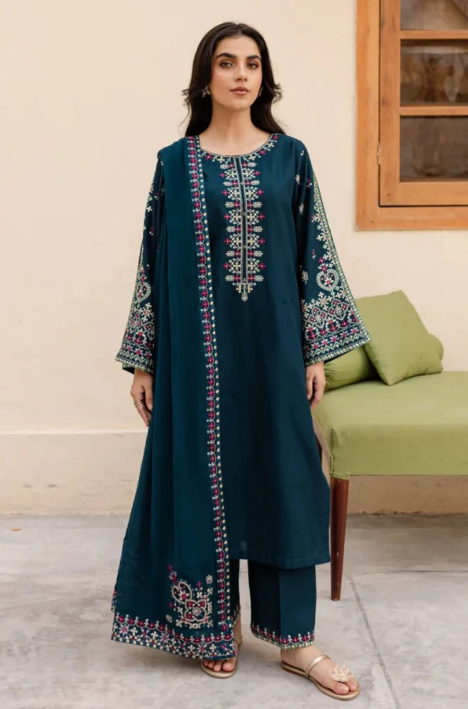 Sapphire Lawn Embroidered Dress with Chiffon Duppata 3 Piece WC111 - Image 6