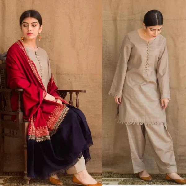 Sapphire Unstitched Winter Printed Dhanak Dress with Printed Shawll 3 Piece WC545