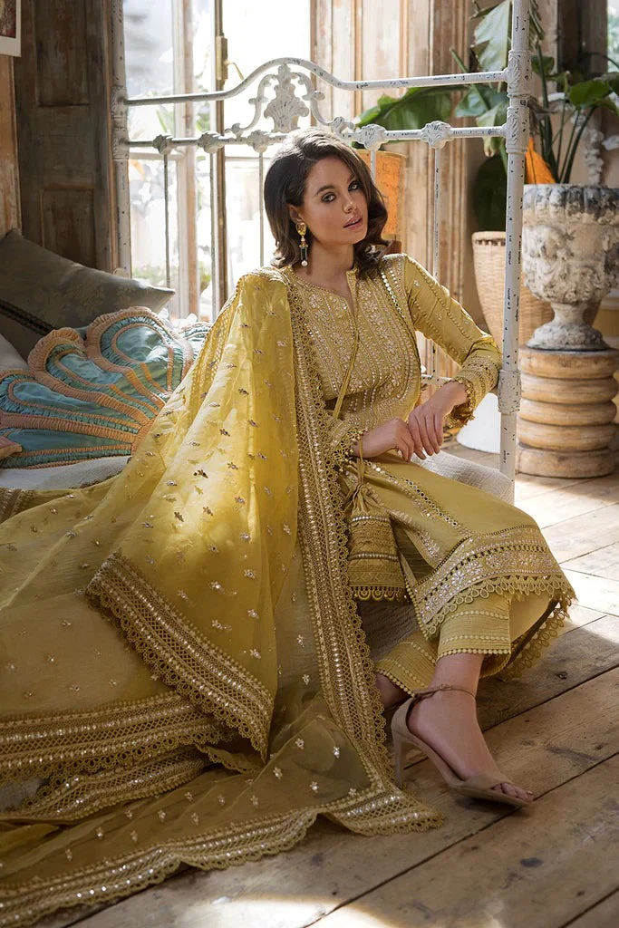 WC224-Sobia Nazir Embroidered 3 Piece Lawn Dress With Embroidered Organza Dopata - Image 5