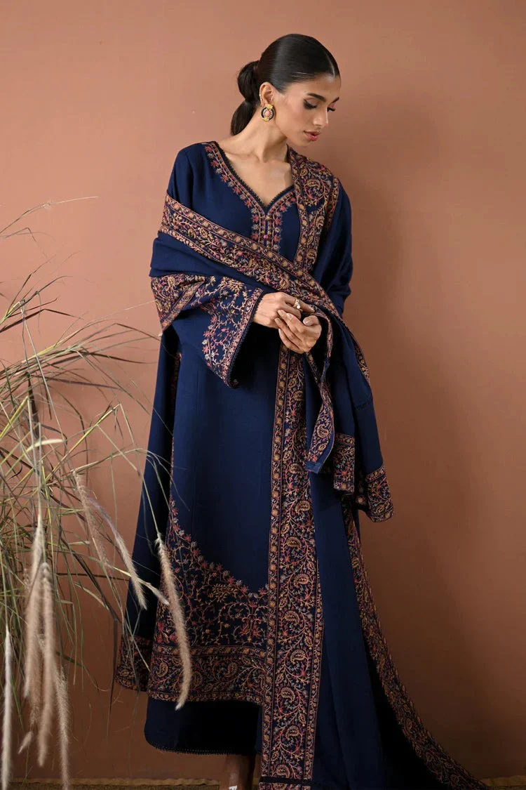 Unstitched 3 Piece Dhanak Embroidered Dress and Dhanak Shawll WC1261 - Image 2